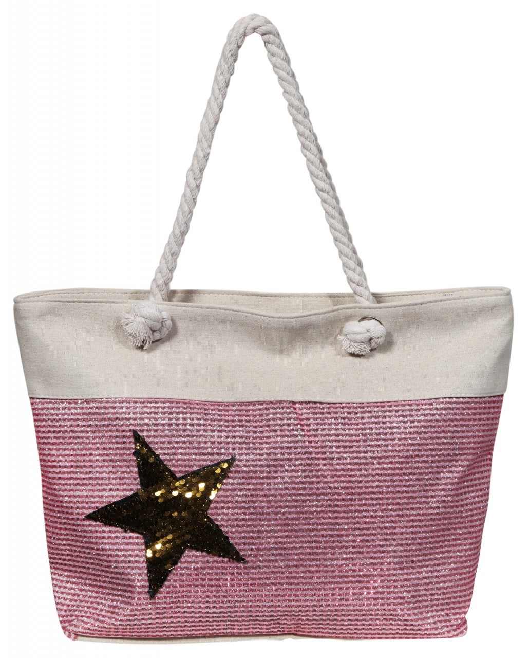 Mestre Artesão - Mestre Artesão Bolsa De Praia Estrela Rosa  0179