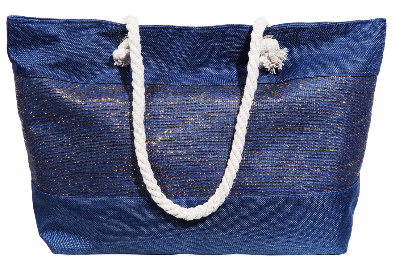 imagem de Mestre Artesão Bolsa De Praia Azul  01803